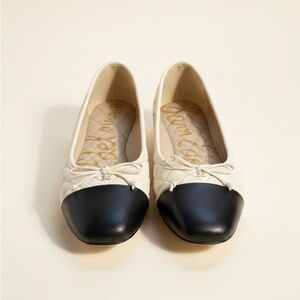 Sam Edelman Quilted Ballet Flats – Cream/Ivory – Size 8.5